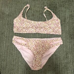 Dippin Daisys Animal Print Bikini Size Small